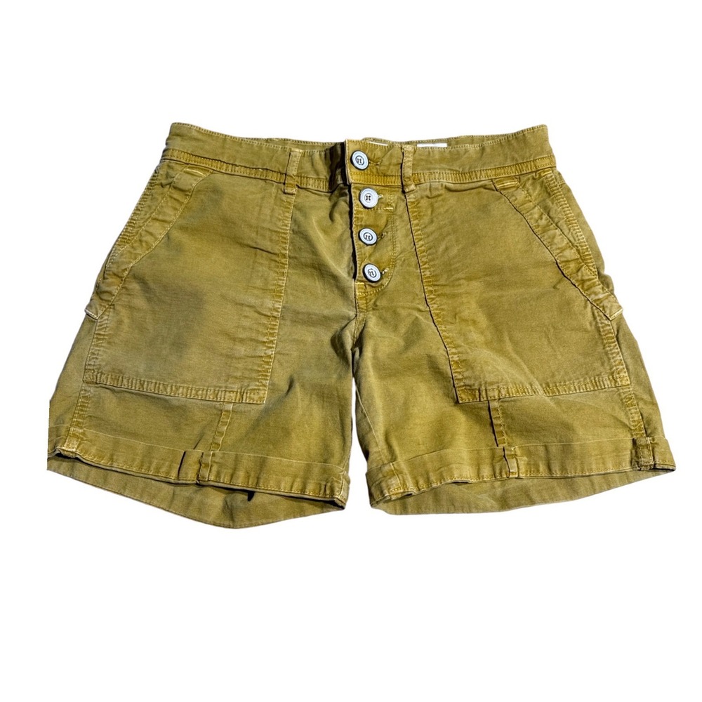 Anthropologie (Mustard Yellow) The Wanderer Buttonfly Shorts Womens Size 26